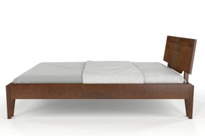 Łóżko drewniane sosnowe Visby POZNAŃ /180x200 cm, kolor orzech
