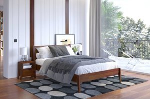 Łóżko drewniane sosnowe Visby RADOM / 120x200 cm, kolor biały