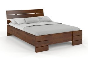 Łóżko drewniane sosnowe Visby SANDEMO High BC Long (Skrzynia na pościel) / 200x220 cm, kolor biały