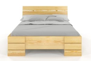 Łóżko drewniane sosnowe Visby SANDEMO High & Long BC (Skrzynia na pościel)