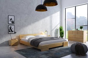 Łóżko drewniane sosnowe Visby Sandemo / 120x200 cm, kolor naturalny