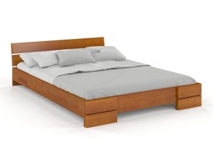 Łóżko drewniane sosnowe Visby Sandemo / 160x200 cm, kolor palisander