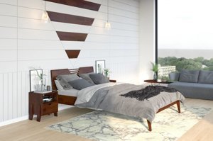 Łóżko drewniane sosnowe Visby WOŁOMIN / 120x200 cm, kolor naturalny