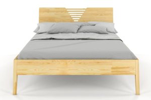 Łóżko drewniane sosnowe Visby WOŁOMIN / 120x200 cm, kolor palisander