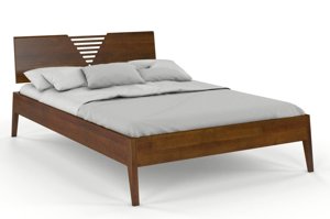 Łóżko drewniane sosnowe Visby WOŁOMIN / 140x200 cm, kolor palisander