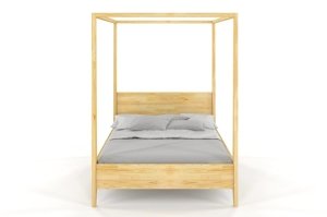 Łóżko drewniane sosnowe z baldachimem Visby CANOPY
