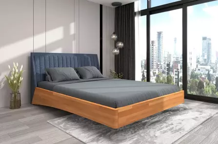 Łóżko lewitujące drewniane bukowe Visby ULF