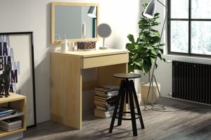 Toaletka drewniana sosnowa Visby Astrid z lustrem